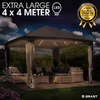 Alu Pavillon INFINITY 4x4m dunkelgrau inkl. LEDs Produktbild-Vorschau 1