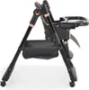 Side view of a black high chair with copper accents. Produktbild-Vorschau
