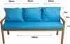 Coussins pour banc de jardin Bleu | Coussin d'assise Voir les images du produit 3