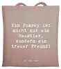Mr. & Mrs. Panda Jutebeutel Spruch Pomsky Freund - Braun Produktbild-Vorschau 1