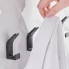 5er set Garderobenhaken Schwarz Metall Kleiderhaken Produktbild-Vorschau 2