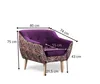 GUTTO Poltrona LUXI Poltrona viola prugna FIAL Motivo Anteprima dell’immagine prodotto 2