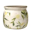 Clayre & Eef Blumentopf Ø 15x13 cm Gelb Grün Keramik Produktbild-Vorschau 1