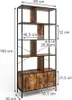 A diagram with measurements of a bookshelf. Podgląd zdjęcia produktu