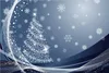 Wallario Poster - Glitzernder Tannenbaum mit Schneeflocken, Produktbild-Vorschau 1