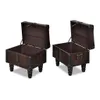 vidaXL Ensemble de coffres-sièges 3 pcs. Marron Voir les images du produit 8