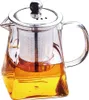 Teekanne, klares Glas mit Edelstahleinsatz, hitzebeständig, Produktbild-Vorschau 1