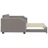 vidaXL Divano letto estraibile Taupe 100x200 cm Tessuto Anteprima dell’immagine prodotto 4