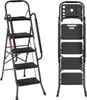 A black stepladder is shown from two different angles against a white background. Anteprima dell’immagine prodotto