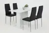 4er Set Esszimmerstuhl Simone  - Kunstleder Schwarz - Produktbild-Vorschau 3