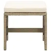 vidaXL Gartenhocker 4 Stk. mit Sitzkissen Poly Rattan Beige Produktbild-Vorschau 4