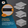 CASARIA® Couchtisch New York 72x72cm Wohnzimmertisch Grau Produktbild-Vorschau 4