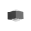 Lucande Almos LED-Außenwandleuchte, eckig, 2-fl. Produktbild-Vorschau 1