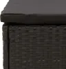 vidaXL Záhradná stolička s vankúšom Black Poly Rattan Náhľad obrázku produktu 6