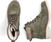 A pair of green boots shown from a top-down and side view against a white background. Produktbild-Vorschau