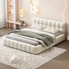 Okwish čalouněná postel 140 x 190 cm s měkkým opěrákem a Náhled obrázku produktu 1