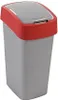 A studio shot of a gray and red trash can. Anteprima dell’immagine prodotto