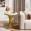 Bijzettafel, 50 cm. Moderne salontafel met marmerlook en Productafbeelding-voorbeeld 6