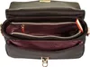 An open brown handbag with its interior visible. Produktbild-Vorschau