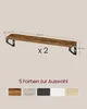 A product image showing a shelf with dimensions and color options below. Produktbild-Vorschau