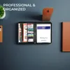 H&S A4 Schreibmappe mit Reißverschluss - Kunst Leder Produktbild-Vorschau 5