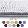 Weiche Chenille Badmatte, Rutschfest und Absorbierend, Grau Produktbild-Vorschau 3
