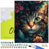 Oh Art! Malen nach Zahlen Tiere – Katze Blumen 50x40 cm – Produktbild-Vorschau 1