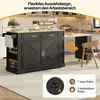 Îlot de cuisine Flieks avec plan de travail extensible, Voir les images du produit 8