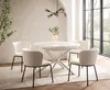 A dining room scene with a round table and chairs. Produktbild-Vorschau