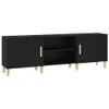A black TV stand with wooden legs and handles, shown against a white background. Náhled obrázku produktu