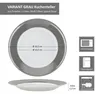 6er Set Variant Grau Kuchenteller bunte Frühstücks-Teller Produktbild-Vorschau 5