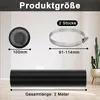 Abluftschlauch 100mm Länge 2m,Schwarz Flexibel PVC Alurohr Produktbild-Vorschau 2