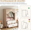 MODFU Penderie Enfant Ouverte avec 2 Tiroirs - Armoire de Voir les images du produit 5