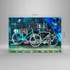 Bilder auf glas - Fahrräder Graffiti Straße Wand - 120x80cm Produktbild-Vorschau 3