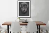 MuchoWow® Gerahmtes Poster Wolf - Mond - Tiere - Dunkelheit Produktbild-Vorschau 3