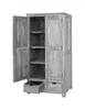 MASSIVMOEBEL24 Schrank Sheesham 96x60x200  grau geölt Produktbild-Vorschau 7