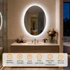 WISFOR Ovaler LED Badezimmerspiegel 70x90 cm Dimmbar Touch Produktbild-Vorschau 4