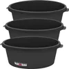 KOTARBAU® 3 St. Mörtelwanne 11 L Mörtelkübel Schwarz Produktbild-Vorschau 1