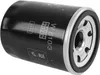A black oil filter with silver metal accents and text printed on it, shown against a white background. Anteprima dell’immagine prodotto