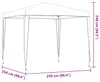 vidaXL Párty stan 250 x 250 x 240 cm, červený, PE a ocel Náhled obrázku produktu 7
