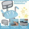 Krzesło biurowe dla dzieci, regulowana wysokość 41-52 cm, Podgląd zdjęcia produktu 3