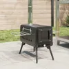 vidaXL Stanová piecka na drevo s dymovým vývodom a Náhľad obrázku produktu 2