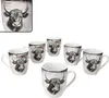 Toro 6x Kaffeebecher 280ml 6 Pers Geschirr Tee-Tasse Kuh Produktbild-Vorschau 2