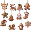 Lebkuchen-Anhänger, Weihnachtsschmuck aus Holz, Produktbild-Vorschau 1