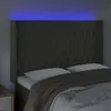 vidaXL LED Kopfteil Dunkelgrau 147x16x118/128 cm Samt Produktbild-Vorschau 4