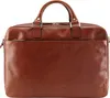 A brown leather briefcase is shown against a white background. Produktbild-Vorschau