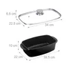 Relaxdays Bräter mit Glasdeckel, Bratentopf 5 L, Produktbild-Vorschau 4