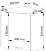 Meuble d'angle haut de cuisine 60x60 cm VERMINA - blanc Voir les images du produit 5
