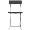 Bistrostühle 2 Stk. Klappbar Schwarz Poly Rattan und Stahl Produktbild-Vorschau 4