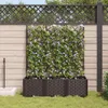 vidaXL Garten-Pflanzgefäß 3 Stk. Braun 120 x 40 x 143 cm PP Produktbild-Vorschau 3